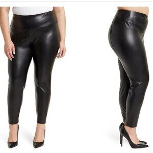 Catherine Malandrino Black Faux Leather Pants Leggings sz 3X NWT